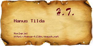 Hanus Tilda névjegykártya